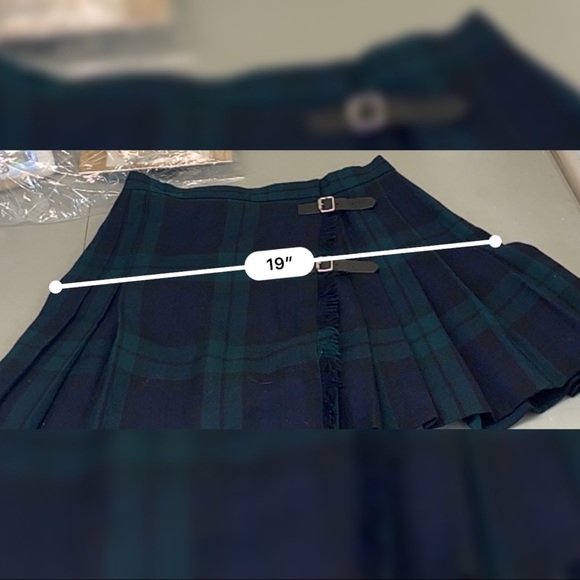 Ralph Lauren Blue and Green Plaid Mini Skirt - Picture 7 of 8